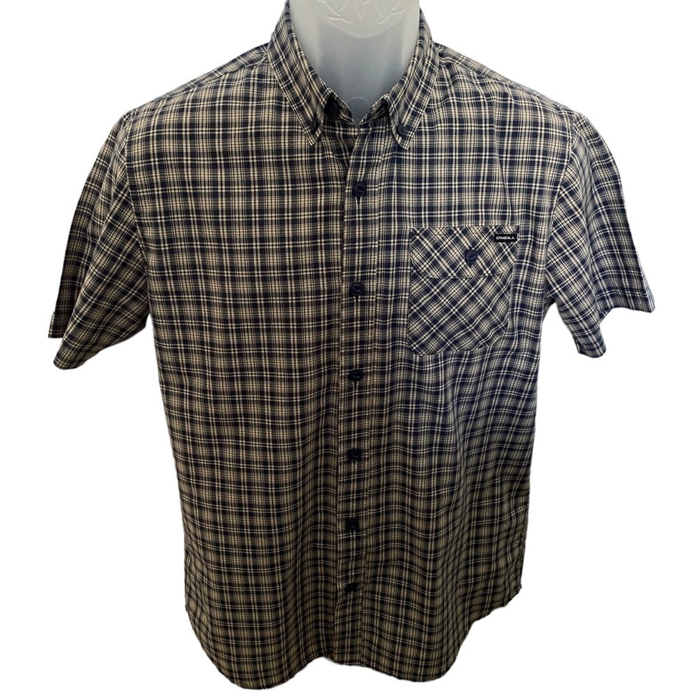 O’NEILL Blue Plaid Button Down Collared Shirt Men S Small Classic Fit